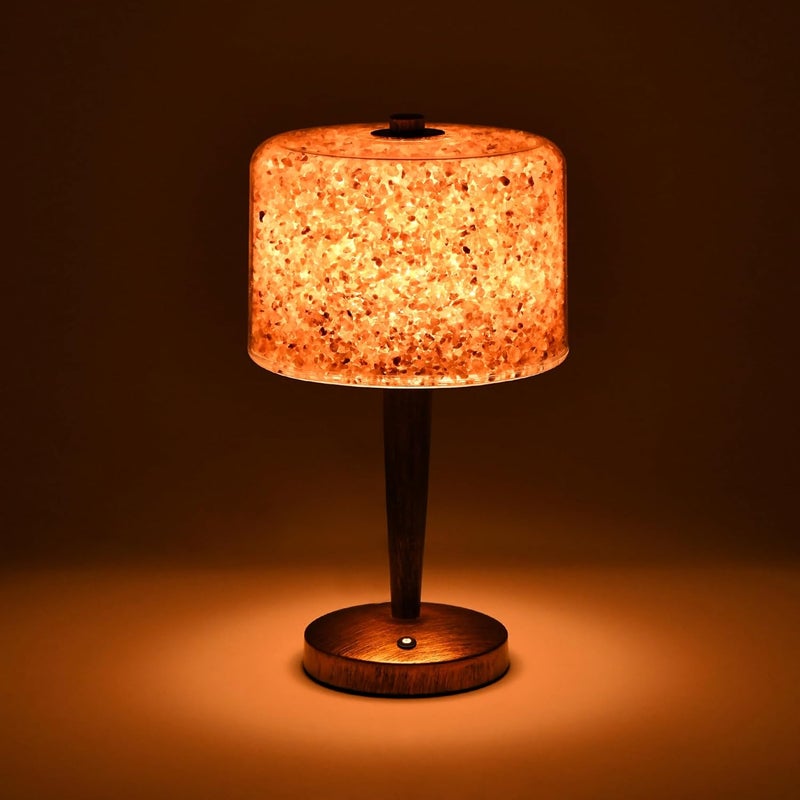 azhongxus Salt lamp with Touch dimmer Control USB Himalayan Salt lamp Natural Rock lamp high Transparency PC lampshade (excluding USB Adapter) - Image 1